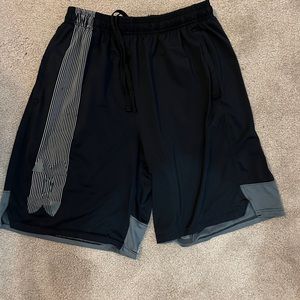 Black and gray under armour bball shorts size L